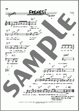 Frenesi (Low Voice)(Artie Shaw) 楽譜 その他 ダウンロード