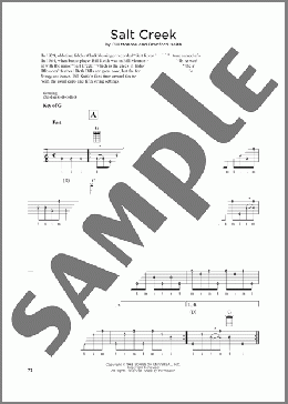 Salt Creek (arr. Fred Sokolow)(Bill Monroe) 楽譜 その他 ダウンロード
