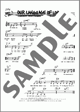 Our Language Of Love (Low Voice)(Marguerite Monnot/Alexandre Breffort/David Heneker/Julian More/Monty Norman) 楽譜 その他 ダウンロード