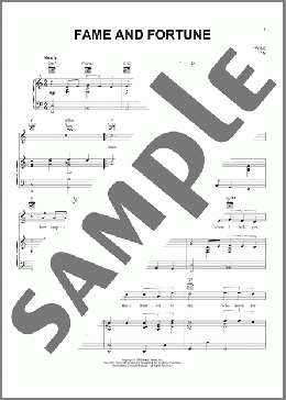 Fame And Fortune(Elvis Presley) 楽譜 ピアノ & ボーカル & ギター ダウンロード