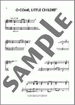 O Come, Little Children(J.P.A. Schulz/C. von Schmidt) 楽譜 ピアノ（ソロ） ダウンロード