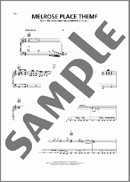 Melrose Place Theme(Tim Truman) 楽譜 ピアノ（ソロ） ダウンロード