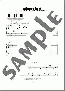Minuet In G (arr. Carol Klose)(Johann Sebastian Bach) 楽譜 ピアノ（ソロ） ダウンロード