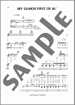 My Savior First Of All(John R. Sweney/Fanny J. Crosby) 楽譜 ピアノ & ボーカル & ギター ダウンロード