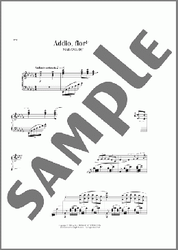 Addio, Fiorito Asil(Giacomo Puccini) 楽譜 ピアノ（ソロ） ダウンロード