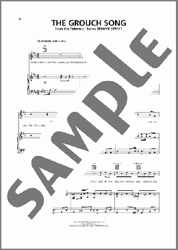 The Grouch Song (from Sesame Street)(Jeff Moss) 楽譜 ピアノ & ボーカル & ギター ダウンロード