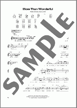 More Than Wonderful(Lanny Wolfe) 楽譜 メロディ ダウンロード