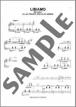 Libiamo (Brindisi)(Giuseppe Verdi) 楽譜 ピアノ & ボーカル ダウンロード