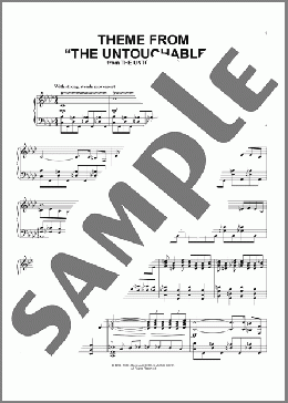 Theme From ”The Untouchables”(Nelson Riddle) 楽譜 ピアノ（ソロ） ダウンロード