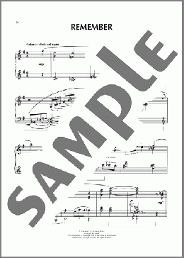 Remember (arr. Dick Hyman)(Irving Berlin) 楽譜 ピアノ（ソロ） ダウンロード