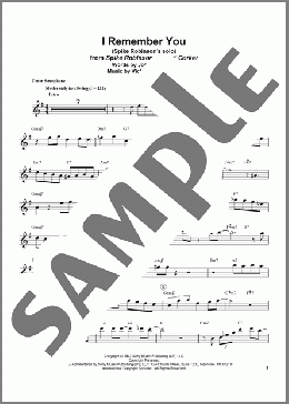 I Remember You(Spike Robinson) 楽譜 テナーサックス（ソロ） ダウンロード