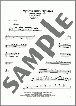My One And Only Love(Michael Brecker) 楽譜 テナーサックス（ソロ） ダウンロード