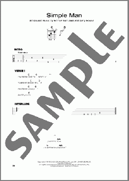 Simple Man(Lynyrd Skynyrd) 楽譜 その他 ダウンロード