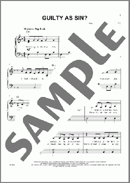 Guilty as Sin?(Taylor Swift) 楽譜 ピアノ（ソロ） ダウンロード
