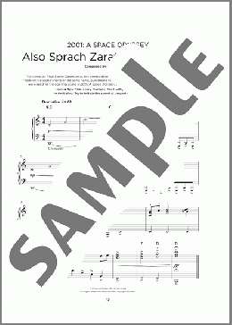 Also Sprach Zarathustra(Richard Strauss) 楽譜 その他 ダウンロード