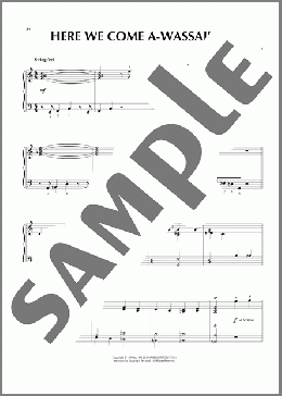 Here We Come A-Wassailing(Traditional) 楽譜 ピアノ（ソロ） ダウンロード