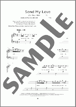 Send My Love (To Your New Lover)(Adele) 楽譜 その他 ダウンロード
