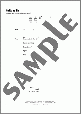 Guilty as Sin?(Taylor Swift) 楽譜 ギター（コード） ダウンロード