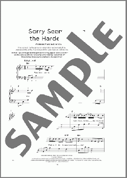 Sorry Seems To Be The Hardest Word(Elton John) 楽譜 その他 ダウンロード