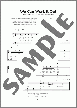 We Can Work It Out(The Beatles) 楽譜 その他 ダウンロード