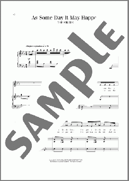 As Some Day It May Happen (from The Mikado)(Sir Arthur Sullivan/William S. Gilbert) 楽譜 ピアノ & ボーカル ダウンロード