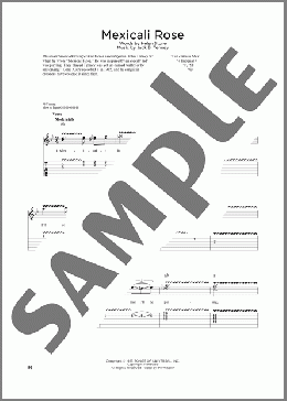 Mexicali Rose (arr. Fred Sokolow)(Bing Crosby) 楽譜 ギター（ソロ） ダウンロード