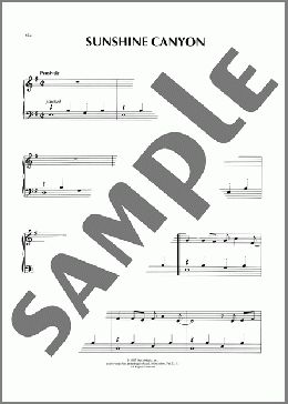 Sunshine Canyon(Michael Jones and David Darling) 楽譜 ピアノ（ソロ） ダウンロード