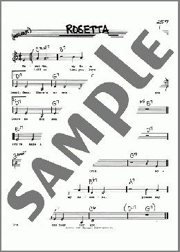 Rosetta (Low Voice)(Earl Hines/Henri Wood) 楽譜 その他 ダウンロード