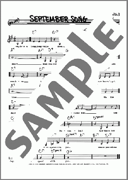 September Song (Low Voice)(Kurt Weill/Maxwell Anderson) 楽譜 その他 ダウンロード
