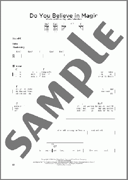 Do You Believe In Magic(Lovin' Spoonful) 楽譜 ギターリード ダウンロード