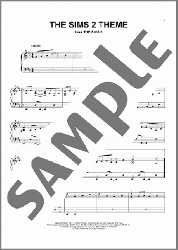 The Sims 2 Theme (from The Sims 2)(Mark Mothersbaugh) 楽譜 ピアノ（ソロ） ダウンロード