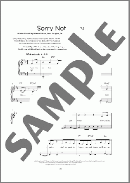 Sorry Not Sorry(Demi Lovato) 楽譜 その他 ダウンロード