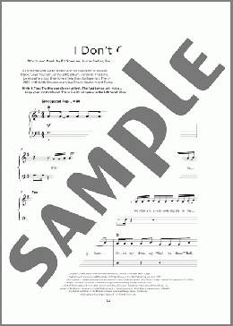 I Don't Care(Ed Sheeran & Justin Bieber) 楽譜 その他 ダウンロード