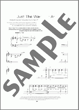 Just The Way You Are(Bruno Mars) 楽譜 その他 ダウンロード