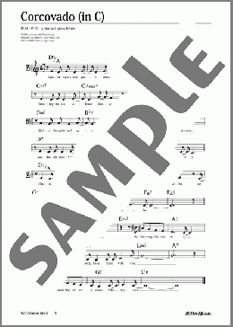 Corcovado (in C / 原曲キー)(Antonio Carlos Jobim) 楽譜 メロディ 中級 ダウンロード