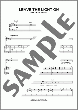 Leave the Light On (from The Notebook)(Ingrid Michaelson) 楽譜 ピアノ & ボーカル ダウンロード