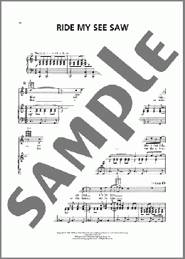 Ride My See-Saw(The Moody Blues) 楽譜 ピアノ & ボーカル & ギター ダウンロード