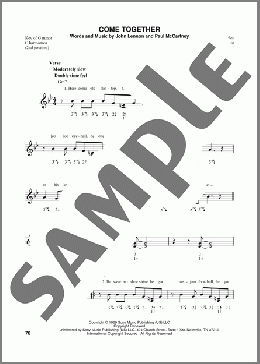 Come Together(The Beatles) 楽譜 ハーモニカ ダウンロード