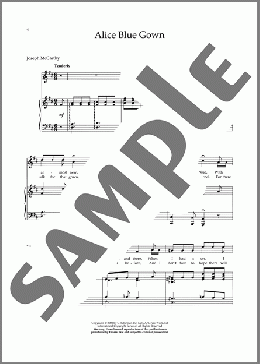 Alice Blue Gown(Edith Day/Anna Neagle/Debbie Reynolds) 楽譜 ピアノ & ボーカル ダウンロード