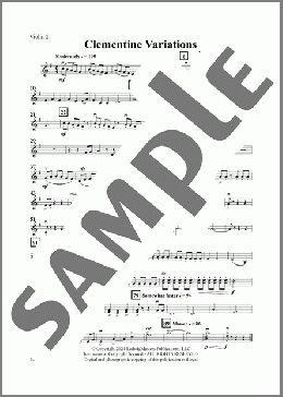Clementine Variations - Violin 2(David Bobrowitz) 楽譜 オーケストラ（パート） ダウンロード