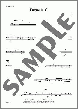 Fugue in G (arr. Steven Rosenhaus) - Violoncello(Antonio Salieri) 楽譜 オーケストラ（パート） ダウンロード