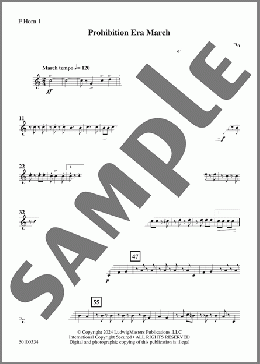 Prohibition Era March (arr. Clarence Barber) - Horn 1(L.G. del Castillo) 楽譜 その他 ダウンロード