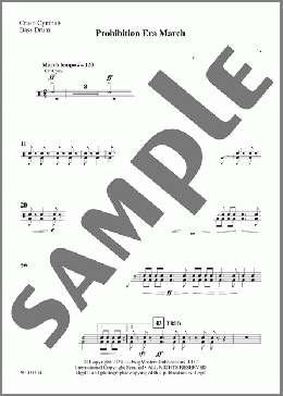 Prohibition Era March (arr. Clarence Barber) - Crash Cymbals & Bass Drum(L.G. del Castillo) 楽譜 その他 ダウンロード