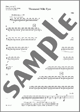 Thousand Mile Eyes - Percussion 2(Mark Fabio) 楽譜 その他 ダウンロード
