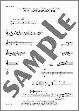 Of Dreams And Destiny - Clarinet 1(Clarence Barber) 楽譜 その他 ダウンロード