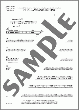 Of Dreams And Destiny - Percussion 1(Clarence Barber) 楽譜 その他 ダウンロード