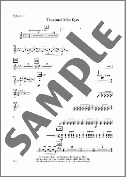Thousand Mile Eyes - Xylophone(Mark Fabio) 楽譜 その他 ダウンロード
