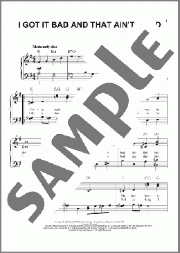 I Got It Bad And That Ain't Good(Duke Ellington) 楽譜 ピアノ（ソロ） ダウンロード