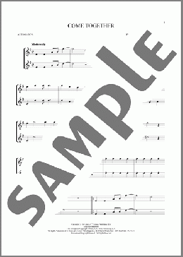 Come Together(The Beatles) 楽譜 アルトサックス（ソロ） ダウンロード