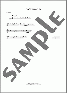 Loch Lomond(Scottish Folksong) 楽譜 アルトサックス（ソロ） ダウンロード
